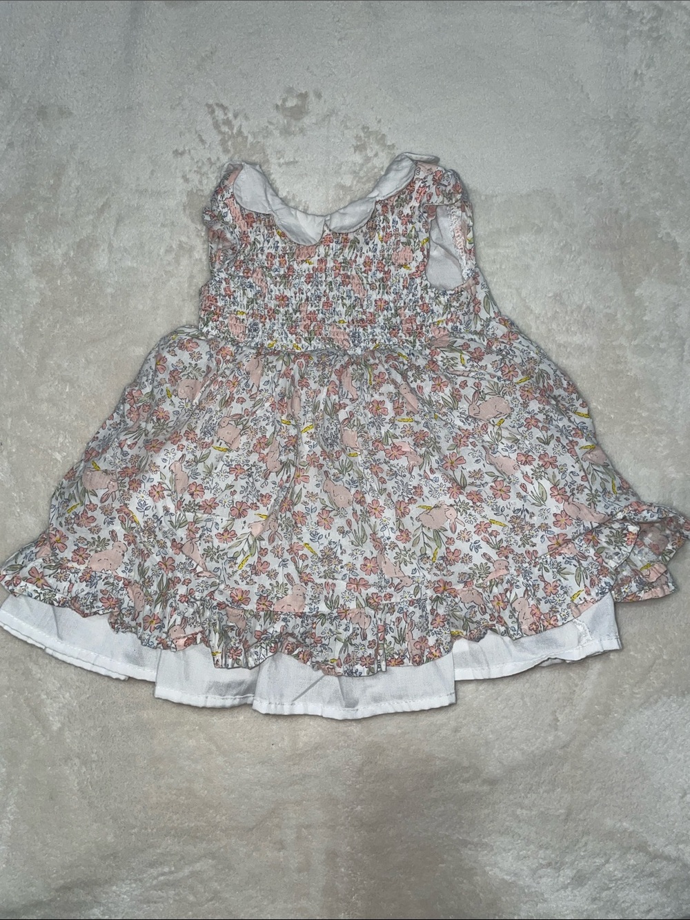 Haute Hippie Floral Smocked Dress - Pink, Yellow